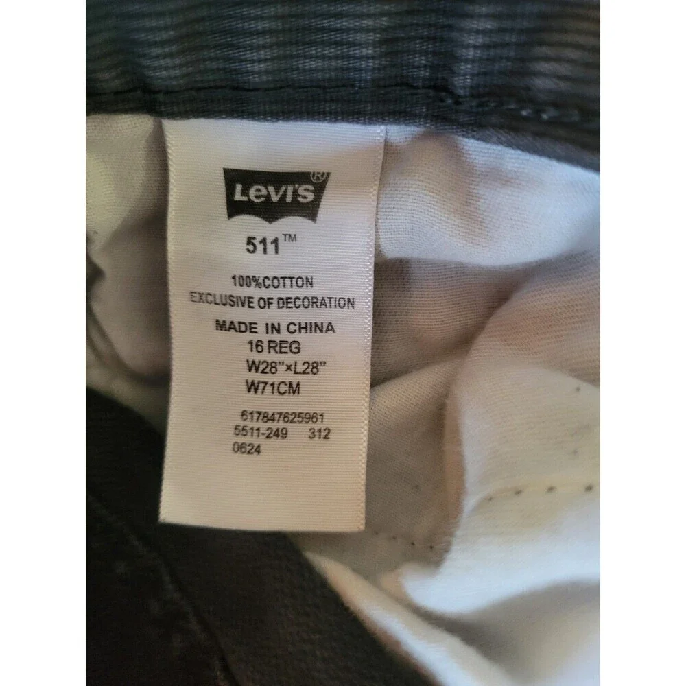 Levi’s 511 Slim Fit Gray Jeans 28W x 28L - Men’s 16 Reg
